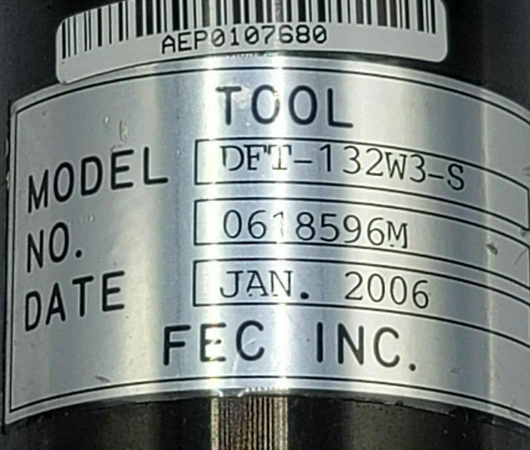 Used FEC INC. DFT-132W3-S TOOL MODEL NO. M3 PERMANENT MAGNET MOTOR