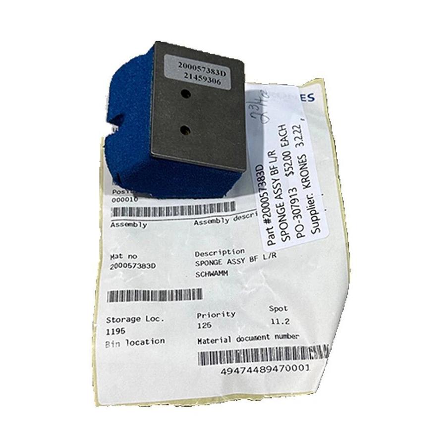 Used NEW KRONES 200057383D SPONGE ASSEMBLY BF L/R 21459306