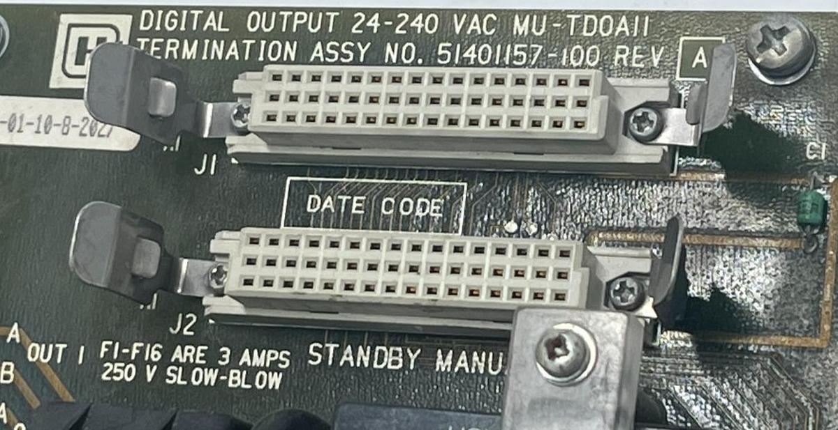 Used HONEYWELL 51401157-100 Rev A Output Board w/ (16) Grayhill 70YY14283 Relays