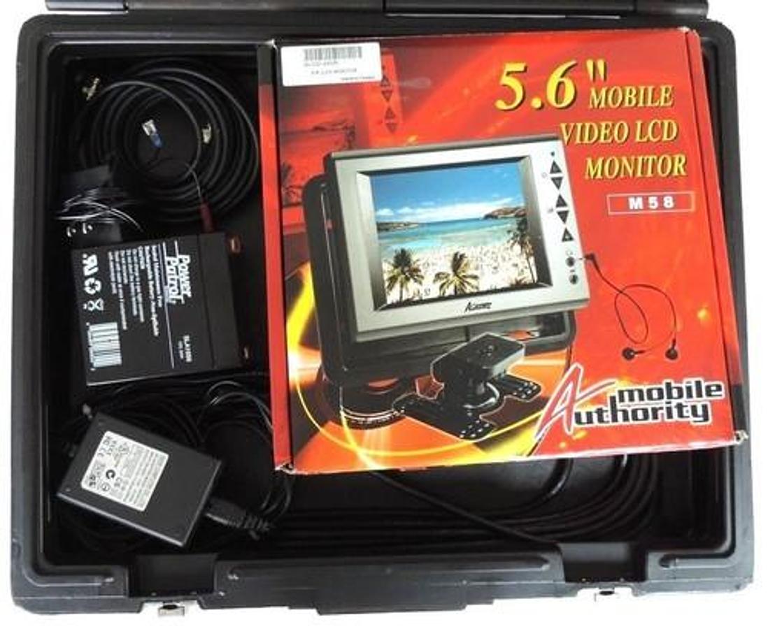 Used NEW MOBILE AUTHORITY 5.6" MOBILE VIDEO LCD MONITOR M58, SLCD-560R, & ACCESSORIES