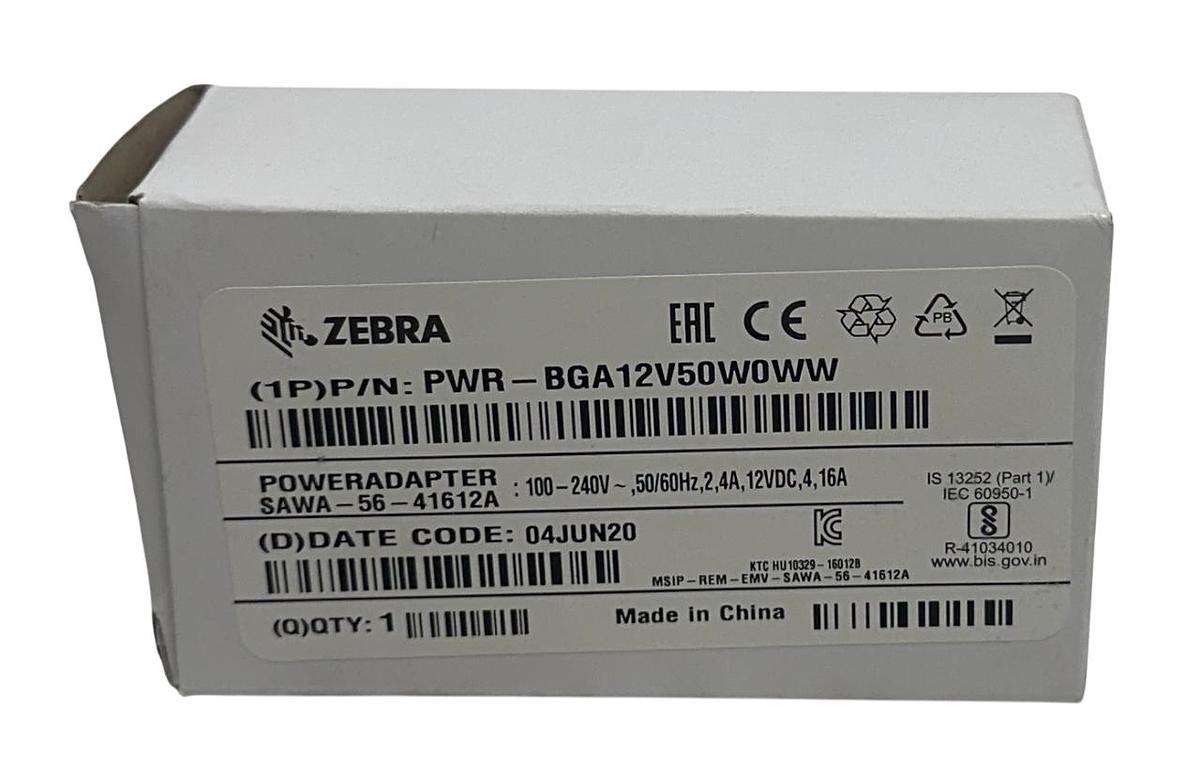 Used 7 ZEBRA PWR-BGA12V50W0WW / SAWA-56-41612A OEM POWER ADAPTERS 100-240V 2.4A NSMP