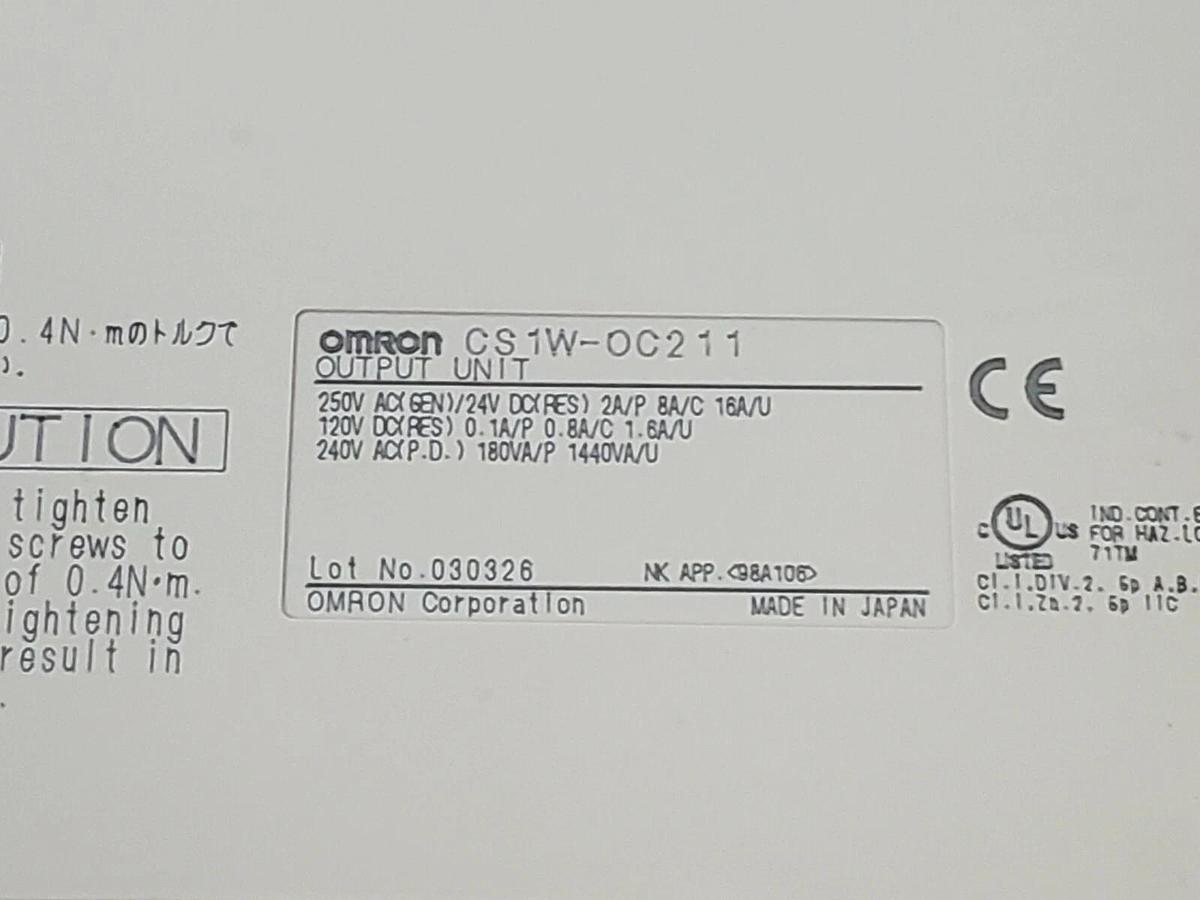 Used LOT OF 3 OMRON CS1W-OD211 OUTPUT UNITS CS1WOD211, 24V DC