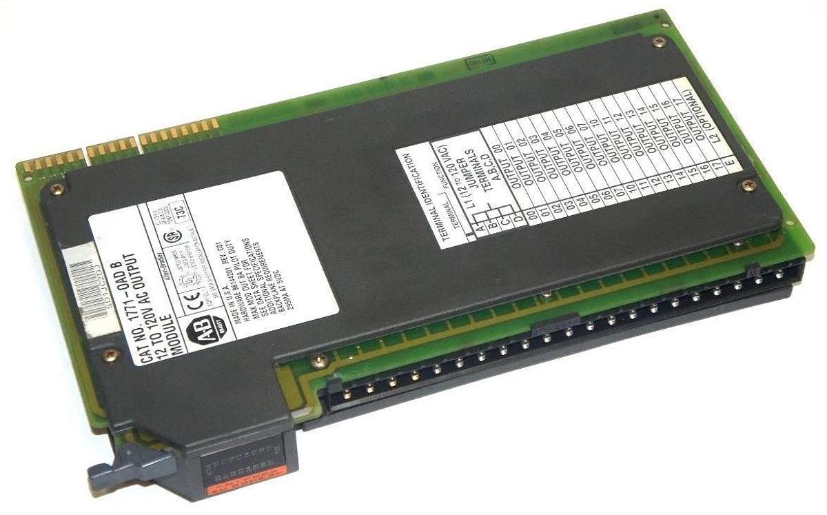 Used ALLEN BRADLEY 1771-OAD SER. B OUTPUT MODULE 12 TO 120V AC 1771-OAD/B