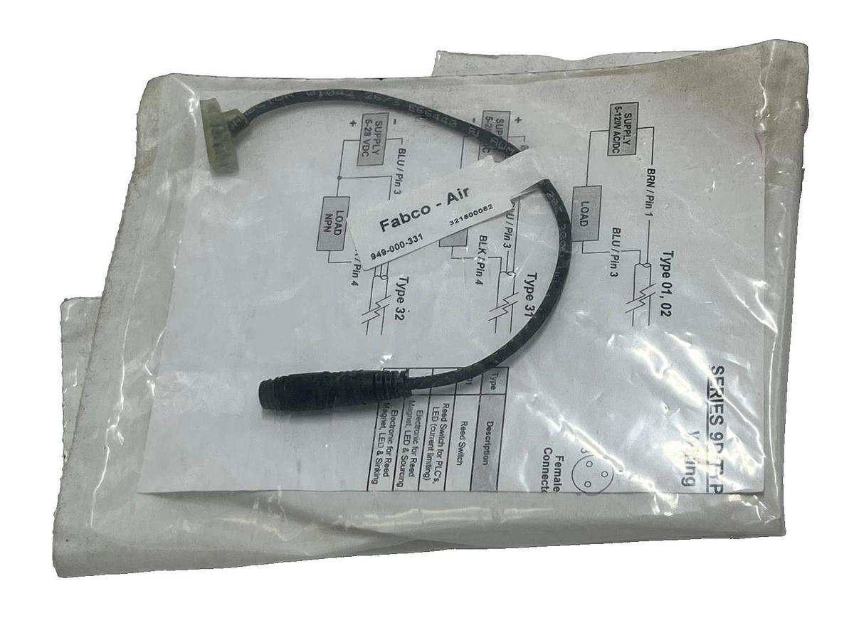 Used FABCO-AIR 949-000-331 Magnetic Piston Sensor Reed Switch LED 6-24VDC NPN/PNP
