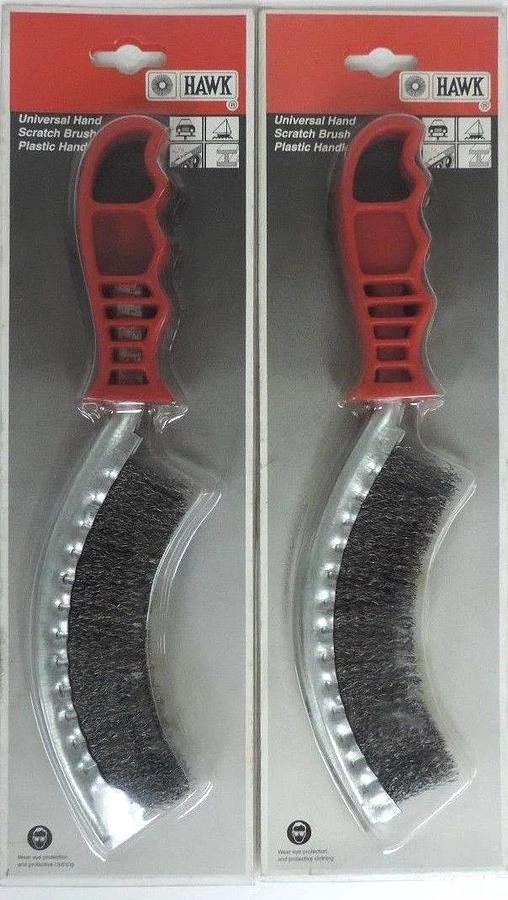 Used LOT OF 2 NEW NULINE 462291-3208 HAND SCRATCH BRUSH WIRE HAWK