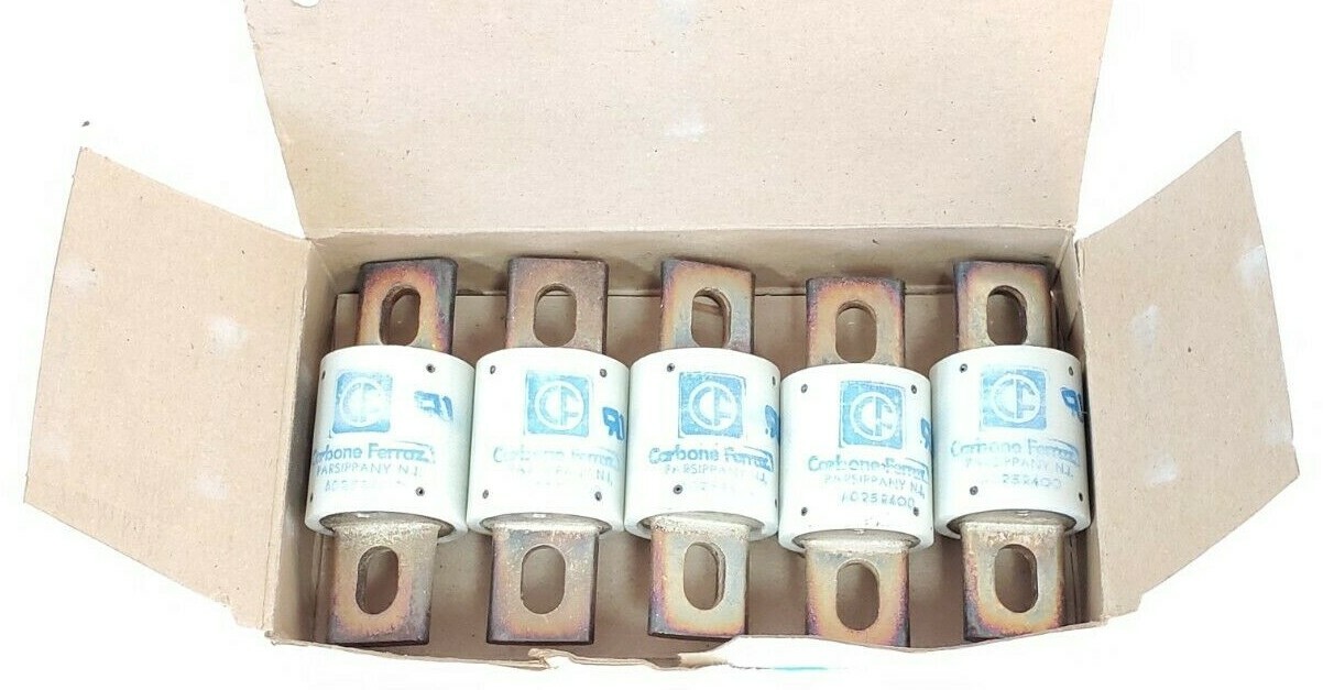 Used BOX OF 5 NEW CARBONE FERRAZ A025R400 FUSES 400AMP 250V