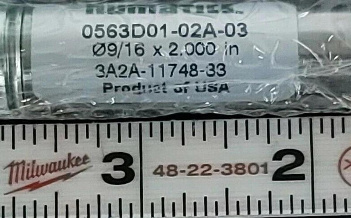 Used NEW NUMATICS 0563D01-02A-03 PNEUMATIC CYLINDER 2'' STROKE 9/16'' BORE