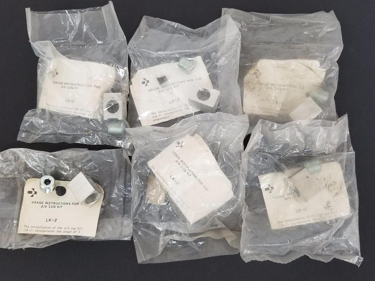 Used LOT OF 6 NEW GOULD MODICON LK-2 LUG KITS LK2 2/0