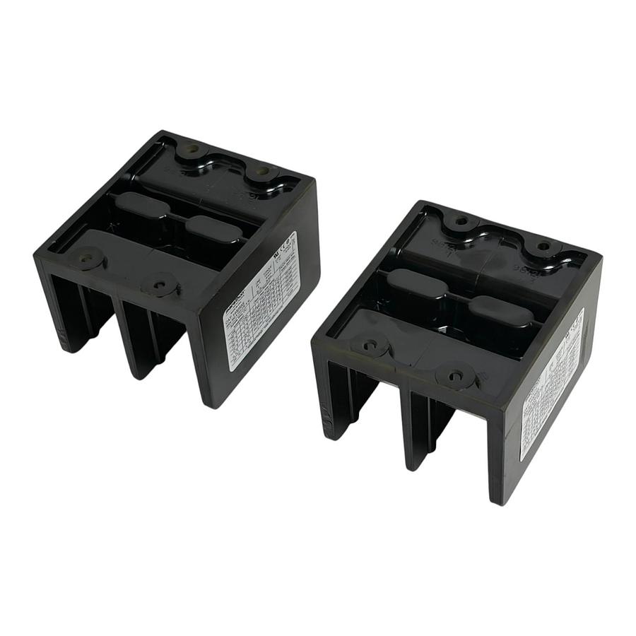 Used Lot of 2 Marathon 1432555 Power Distribution Block 350A 600V 2-Pole New Surplus