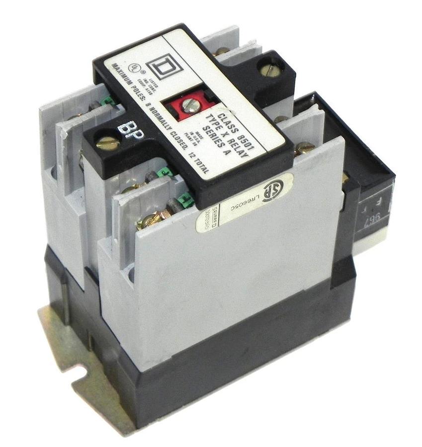 Used SQUARE D 8501-X040 CONTROL RELAY 8501X040 W/ 9998X44 COIL