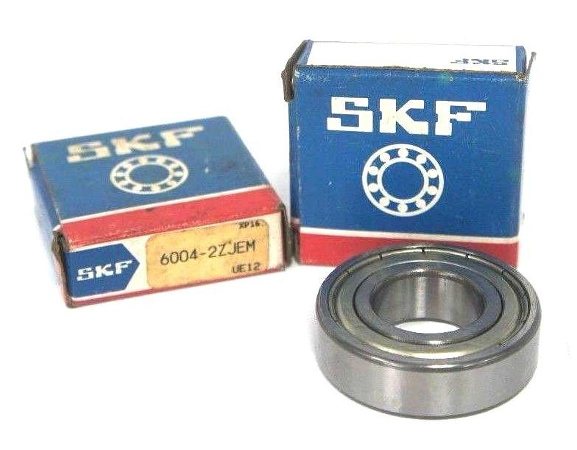 Used LOT OF 2 NIB SKF 6004-2ZJEM SINGLE ROW BALL BEARINGS 60042ZJEM
