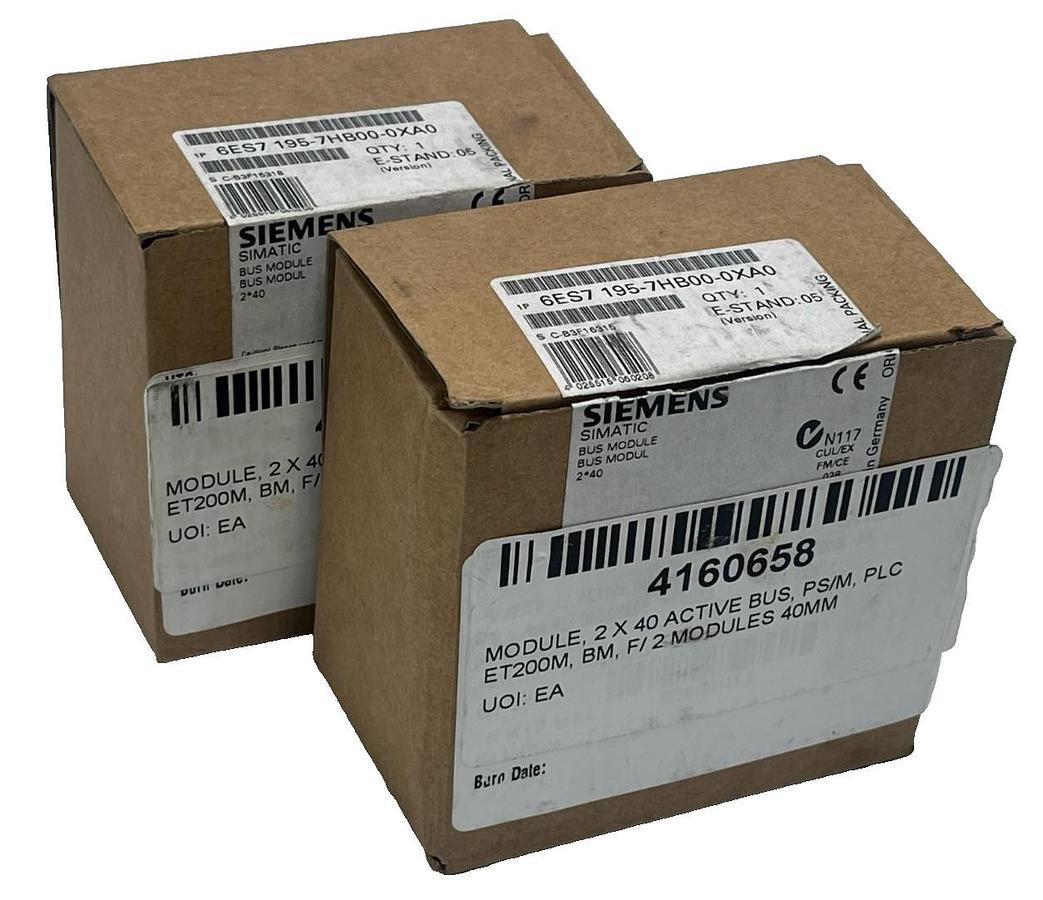 Lot of 2 | Siemens 6ES7 195-7HB00-0XA0 SIMATIC S7-300 Bus Module | BM DP/PA