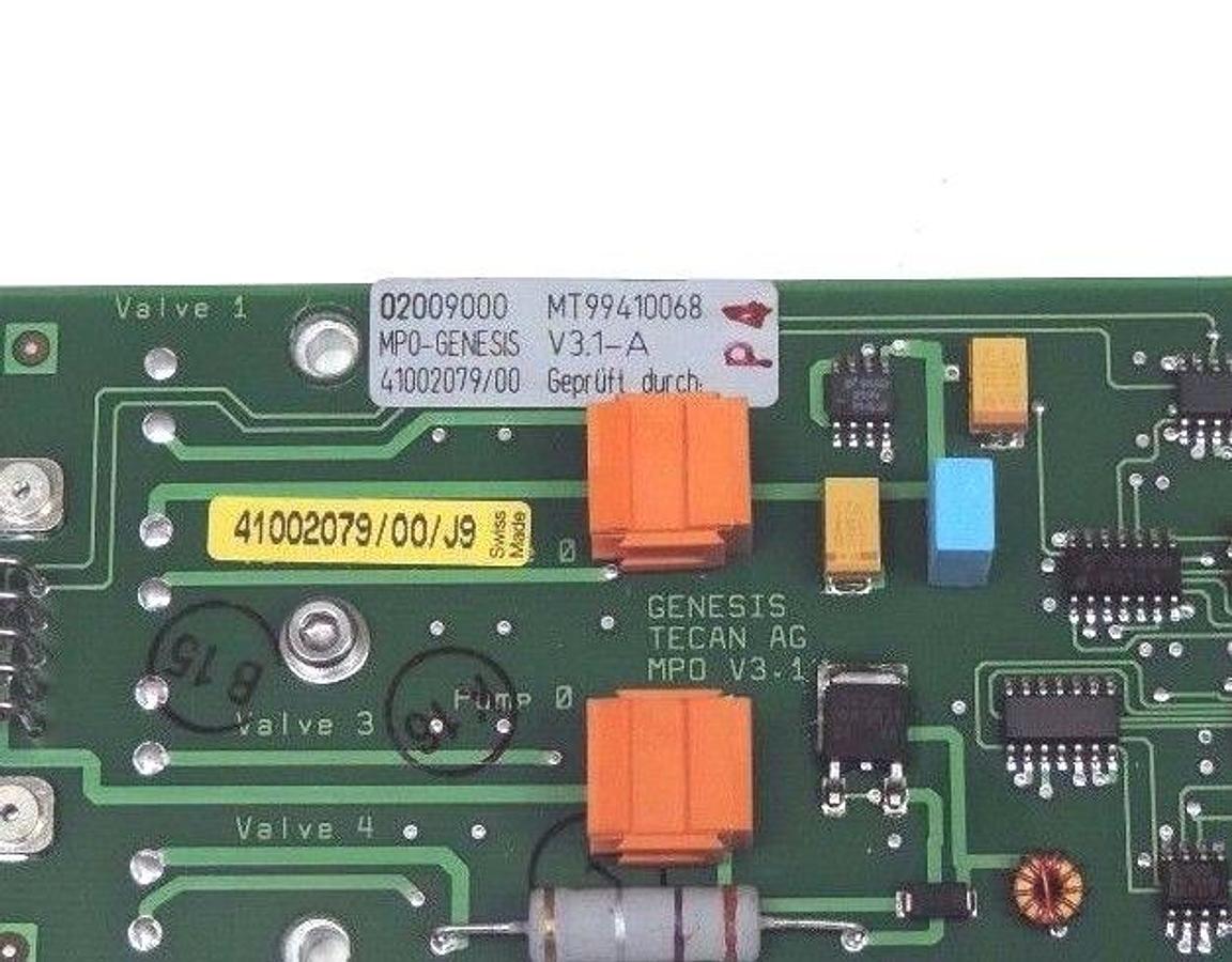 Used NEW GENESIS TECAN AG 41002079/00/J9 BOARD 02009000, MT99410068, MP0 V3.1-A