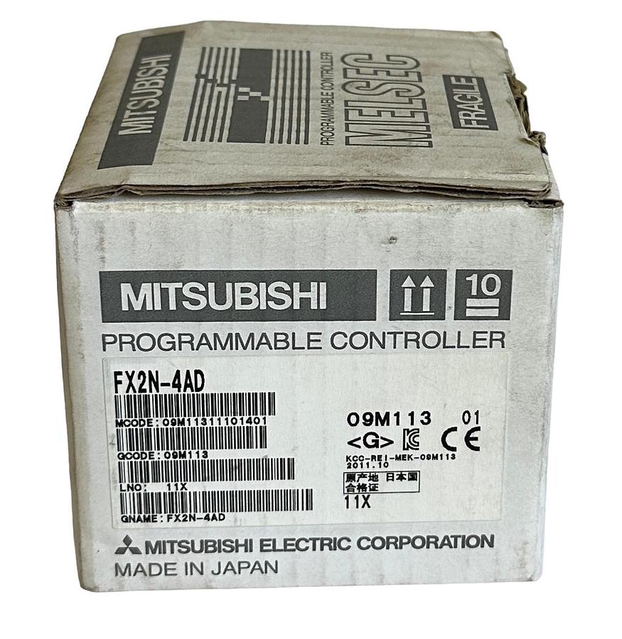 Used NEW MITSUBISHI FX2N-4AD / FX2N4AD MELSEC SPECIAL FUNCTION ANALOG BLOCK 24VDC