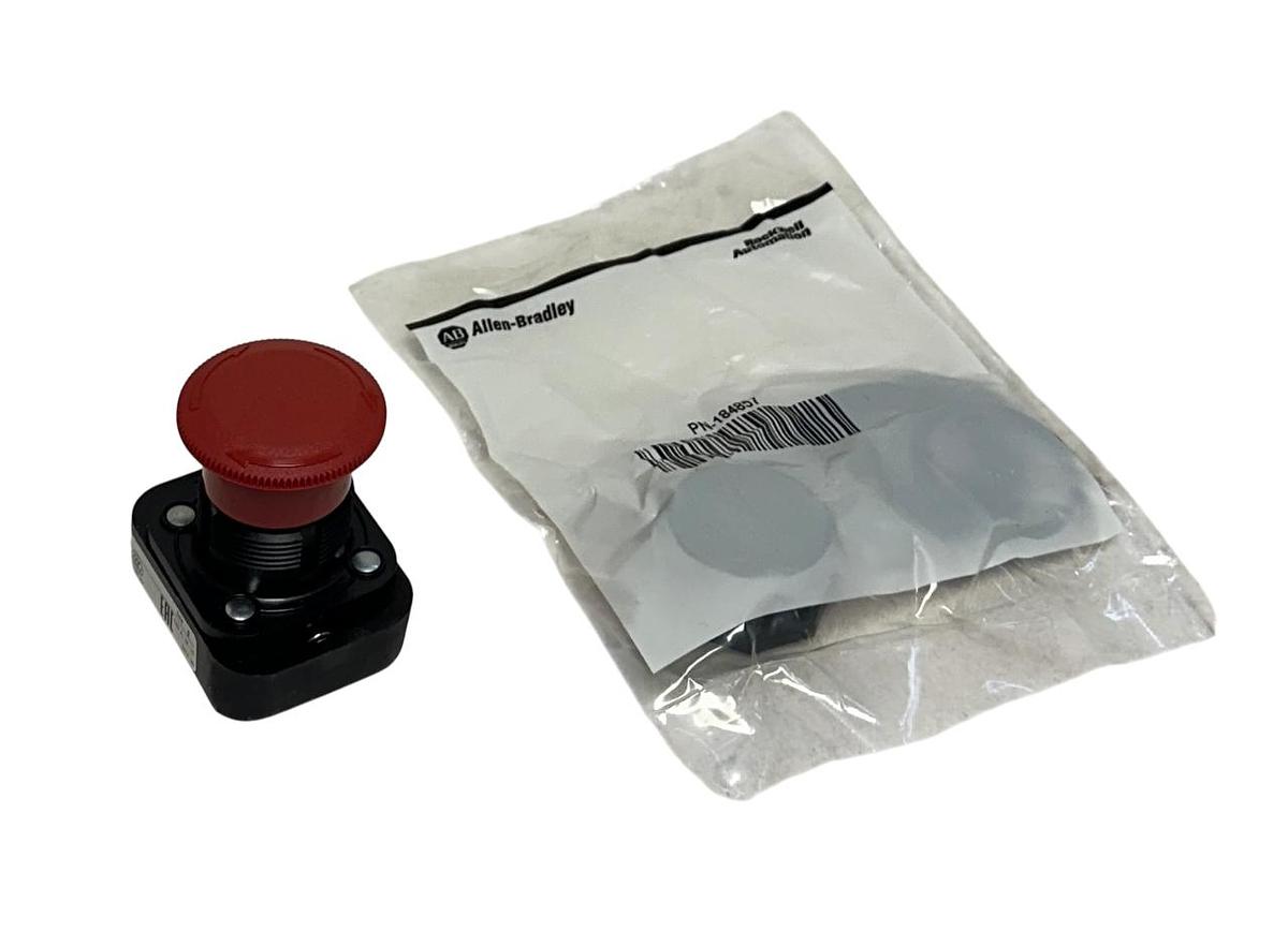 Used ALLEN BRADLEY 800H-FRXT6 /F 30mm PUSH-PULL BUTTON TWIST RELEASE RED 2-POS NSMP