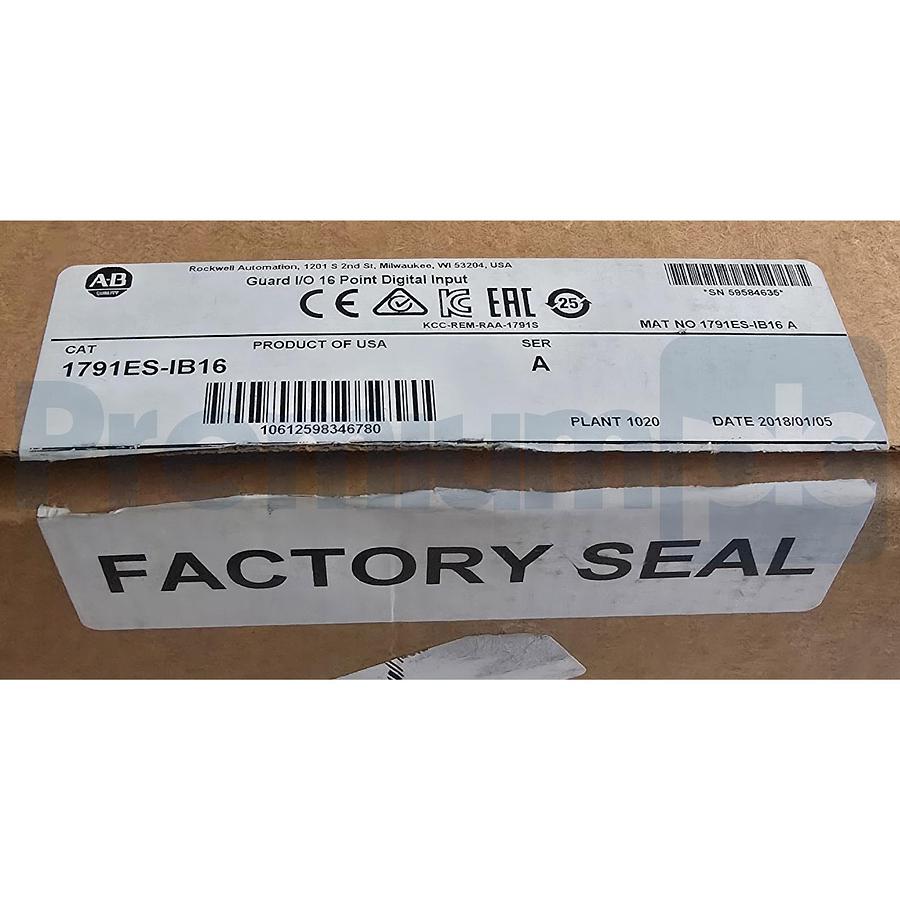 Used ALLEN BRADLEY 1791ES-IB16 /A Guard I/O EtherNet/IP SAFETY 16-P INPUT MODULE NSMP