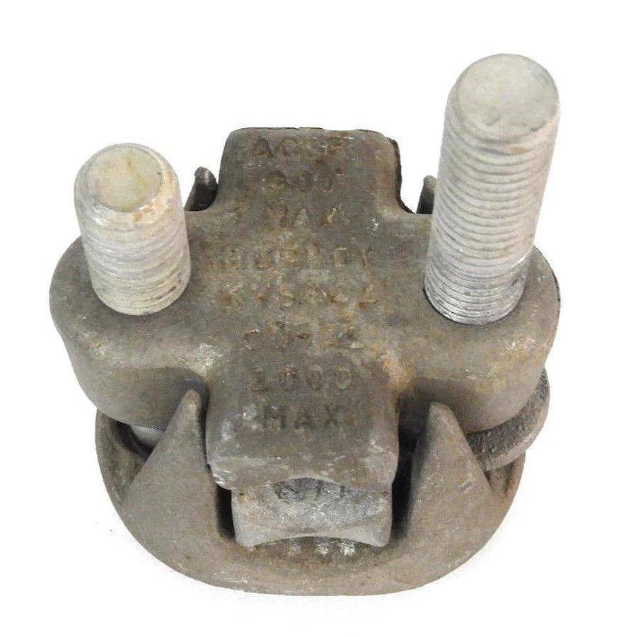 Used BURNDY KVS44A 2-BOLT CONNECTOR ACSR 900 MAX, CU-AL 3/0-1000 MAX