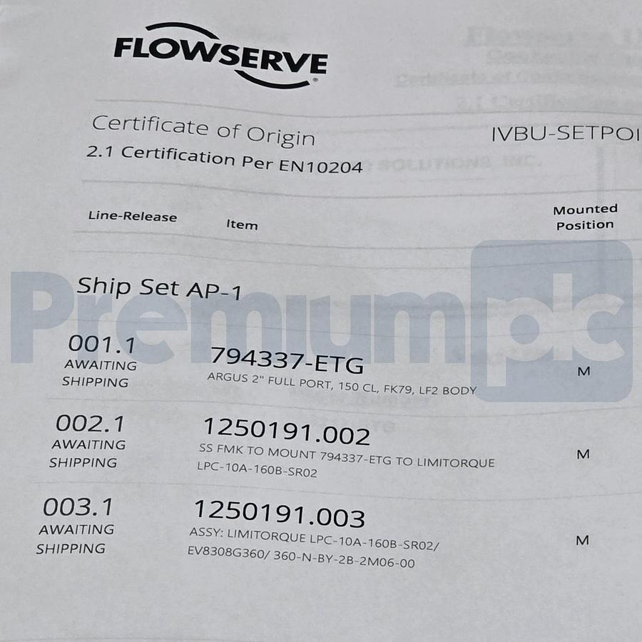 Used FLOWSERVE LPC-10A-166B-SR02 Limitorque Scotch Yoke Valve Actuator 2" Valve NSMP