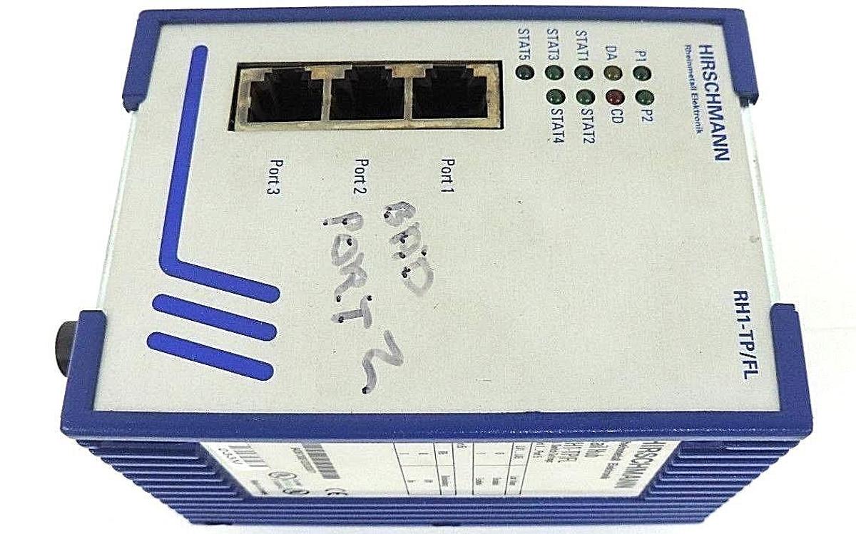 Used HIRSCHMANN RH1-TP/FL ETHERNET TWISTED PAIR INDUSTRIAL HUB 943613001