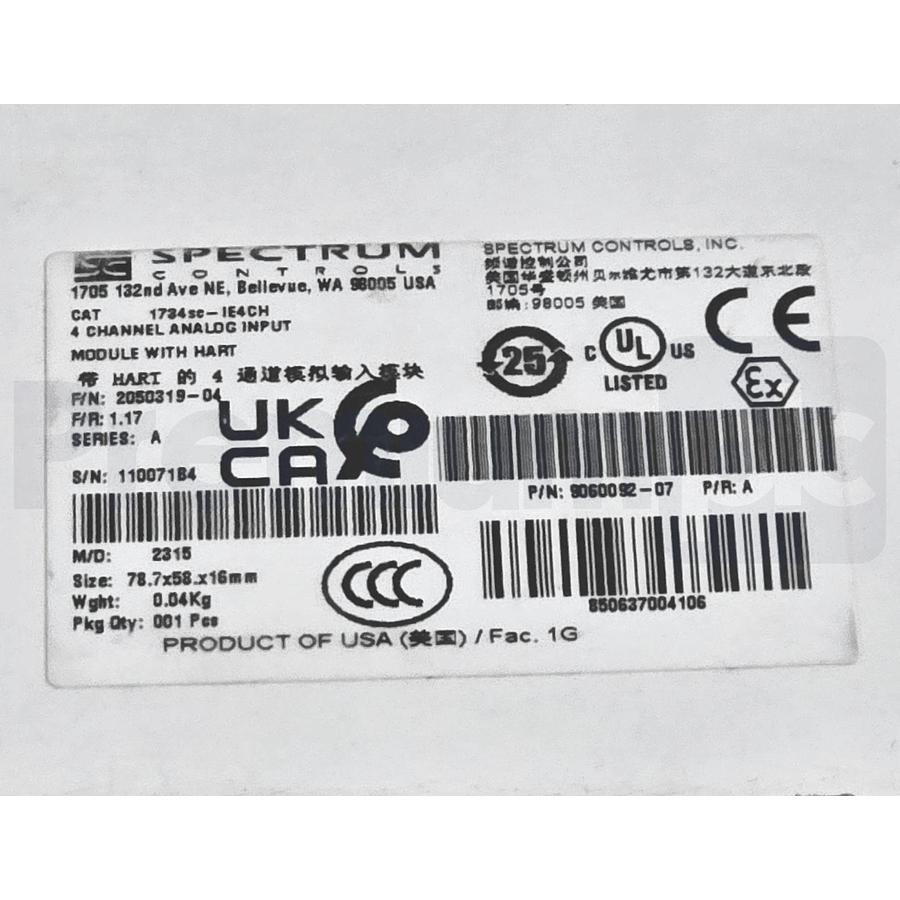 Spectrum Controls 1734sc-IE4CH /A POINT I/O 4-Ch Analog + HART Input Module NSFS