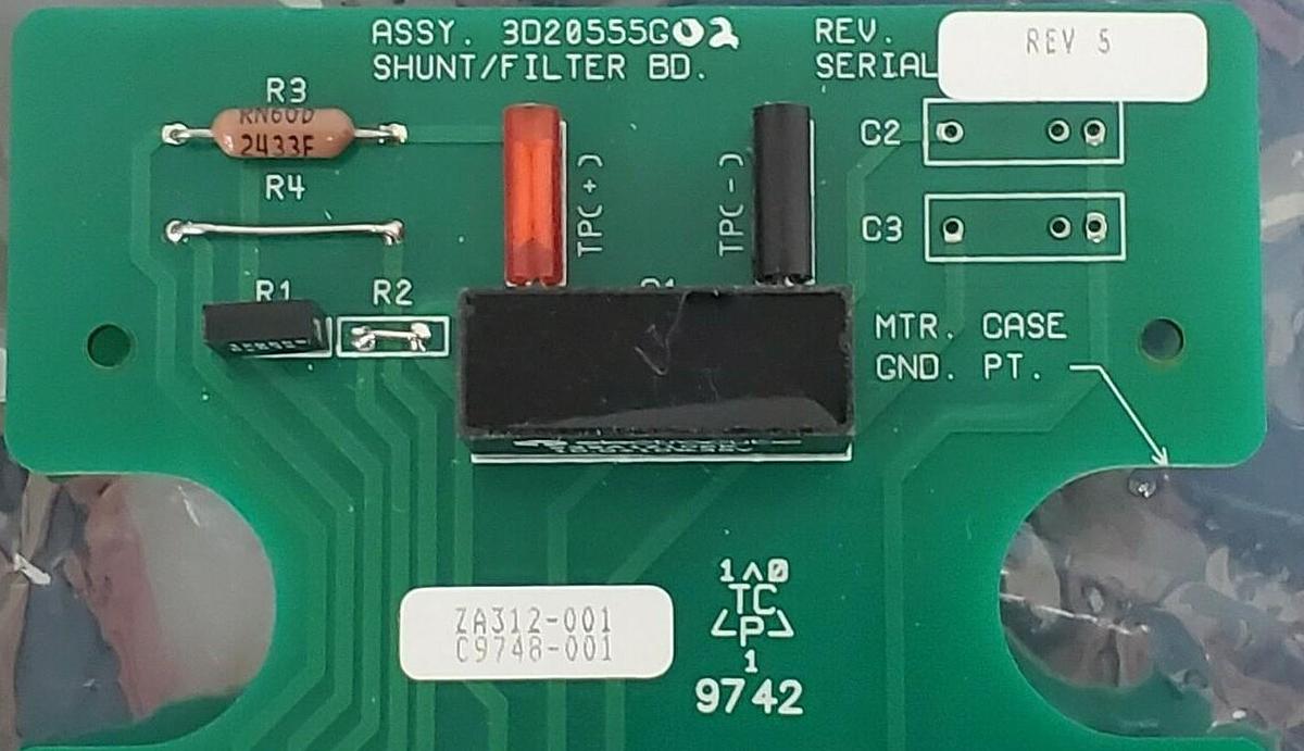 Used NEW WESTINGHOUSE 3D20555-G02 DIGITAL METER SHUNT/FILTER BOARD, REV 5, 3D20555G02