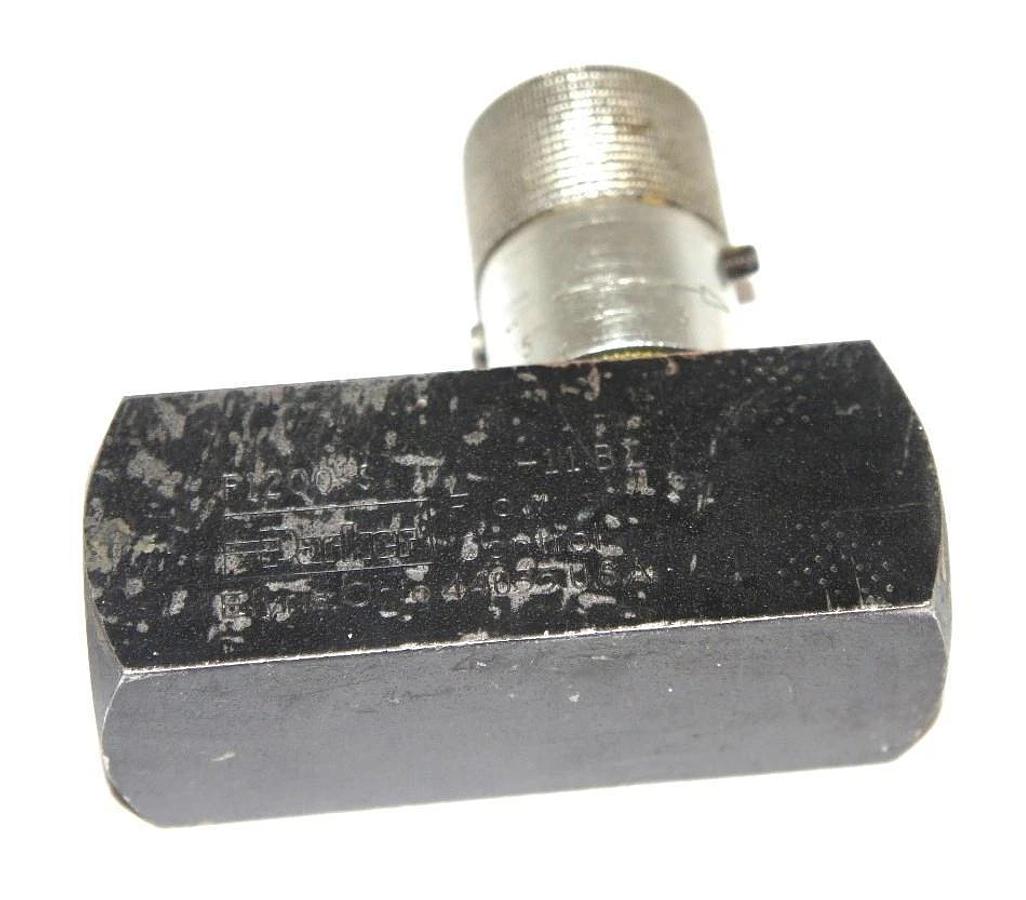 Used PARKER F1200S-11BZ HYDRAULIC VALVE, 25 GPM, 3000 PSI, F1200S11BZ