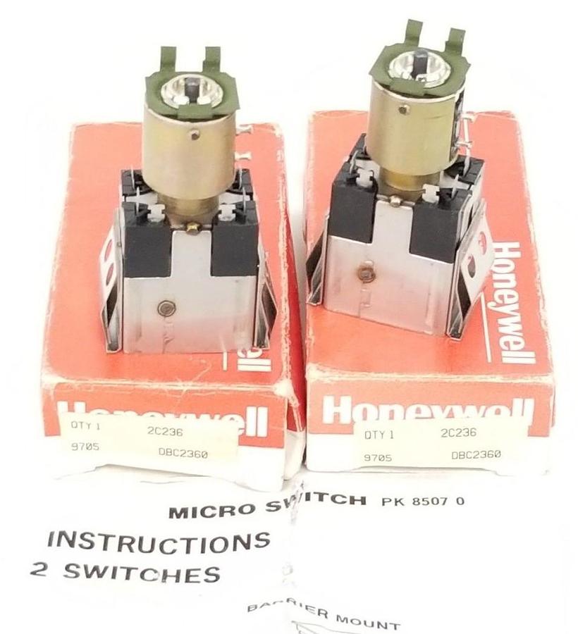 Used LOT OF 2 NIB HONEYWELL 2C236 PUSHBUTTON SWITCH HOUSINGS 9705 DBC2360 SER. 2