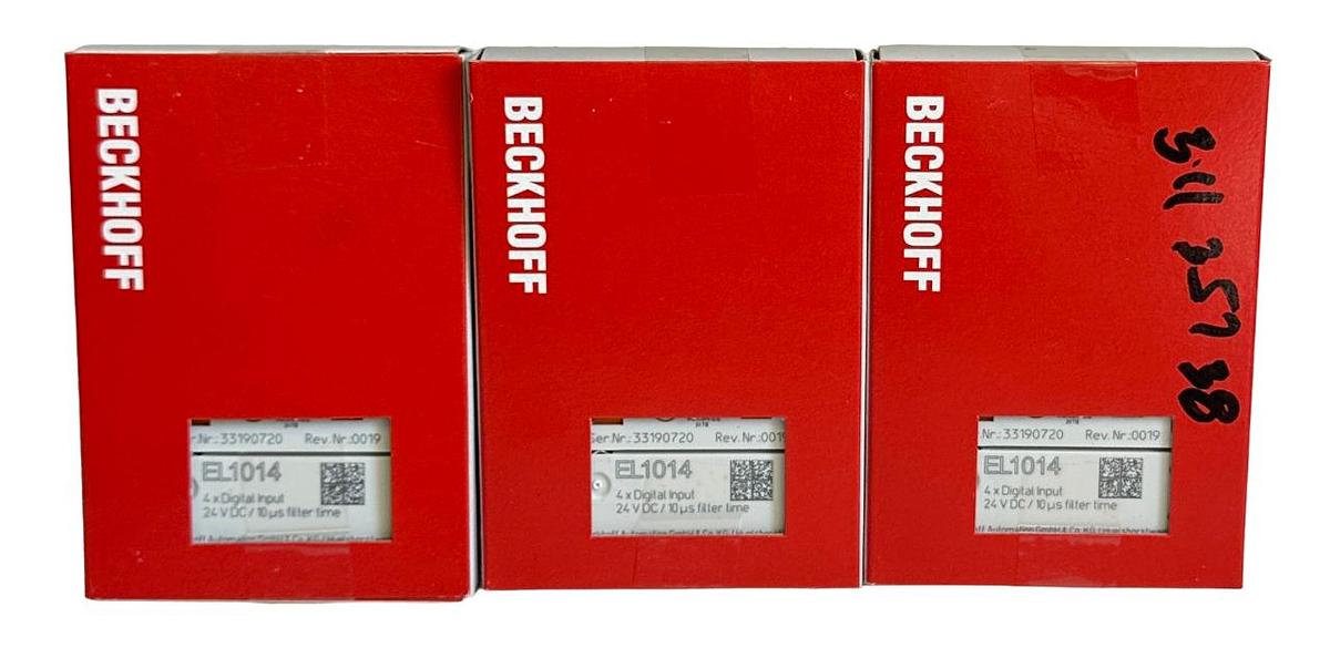 Used 3 NEW BECKHOFF EL1014 I/O SERIES DIGITAL INPUT MODULES 24VDC OEM