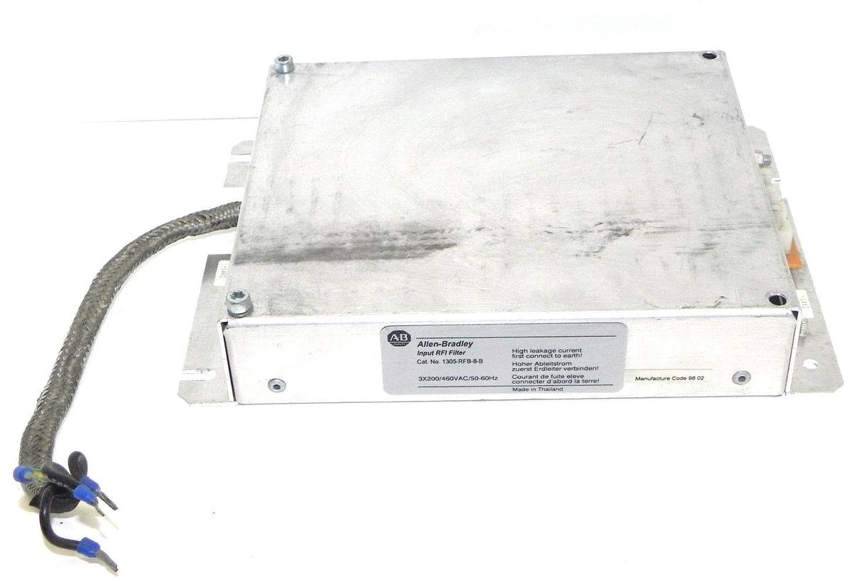 Used ALLEN BRADLEY 1305-RFB-8-B INPUT RFI FILTER 1305RFB8B 3X200/460VAC/50-60Hz
