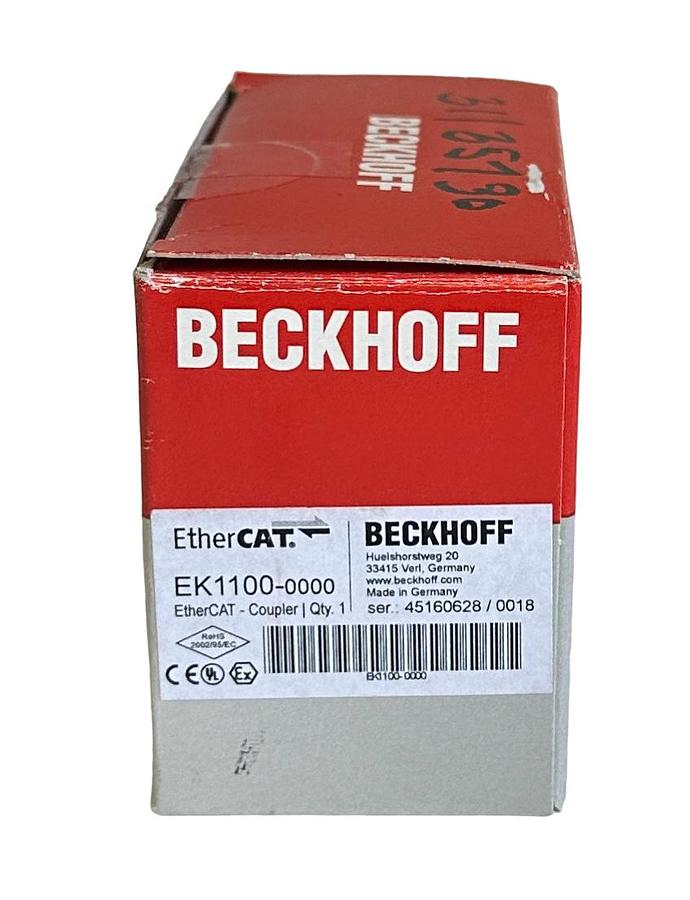 Used NEW BECKHOFF EK1100-0000 / EK1100 EtherCAT COUPLER MODULE 24VDC OEM