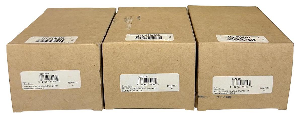 Used 3 ROBERTSHAW 2374-499 / 2374499 AIR PRESSURE SENSING SWITCH KITS 6XJU2 NSMP