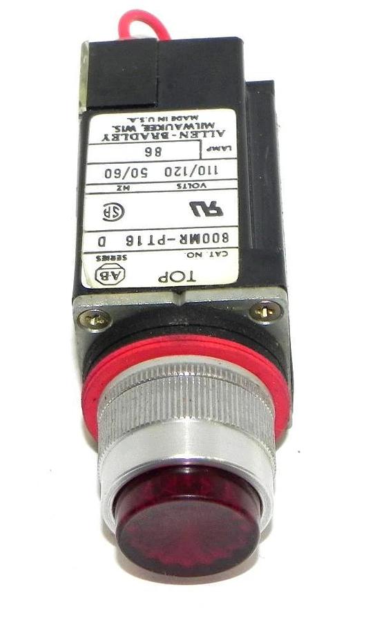 Used ALLEN BRADLEY 800MR-PT16 PUSHBUTTON 800MRPT16 SER. D 110/120V 50/60HZ