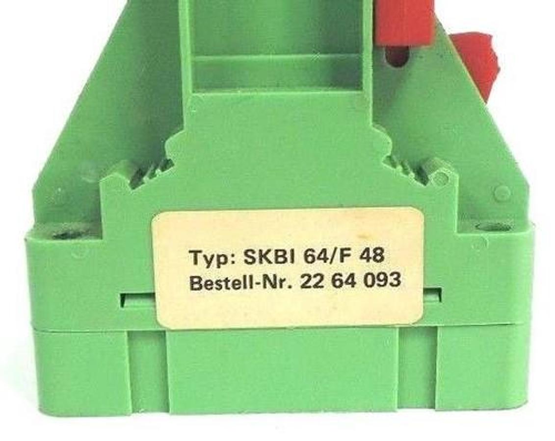 Used PHOENIX CONTACT 2264093 PLUG IN CARD HOLDER SKBI 64/F 48