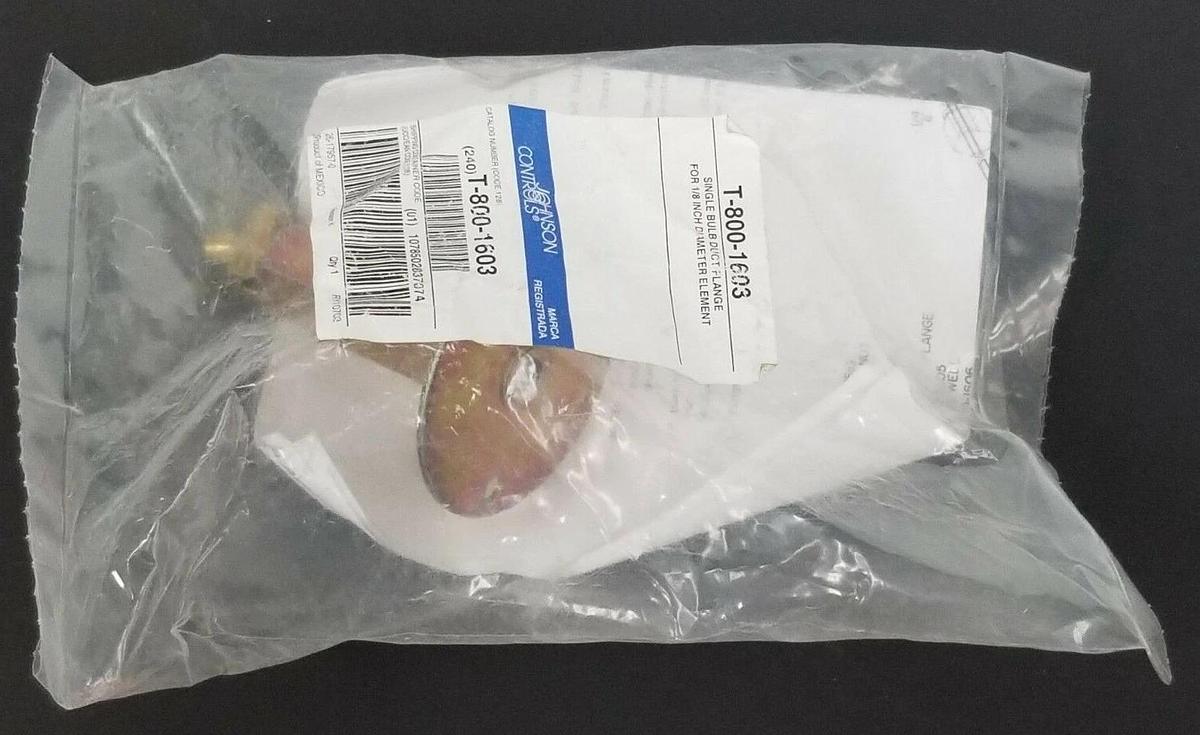 Used NEW JOHNSON CONTROLS T-800-1603 SINGLE BULB DUCT FLANGE, T8001603