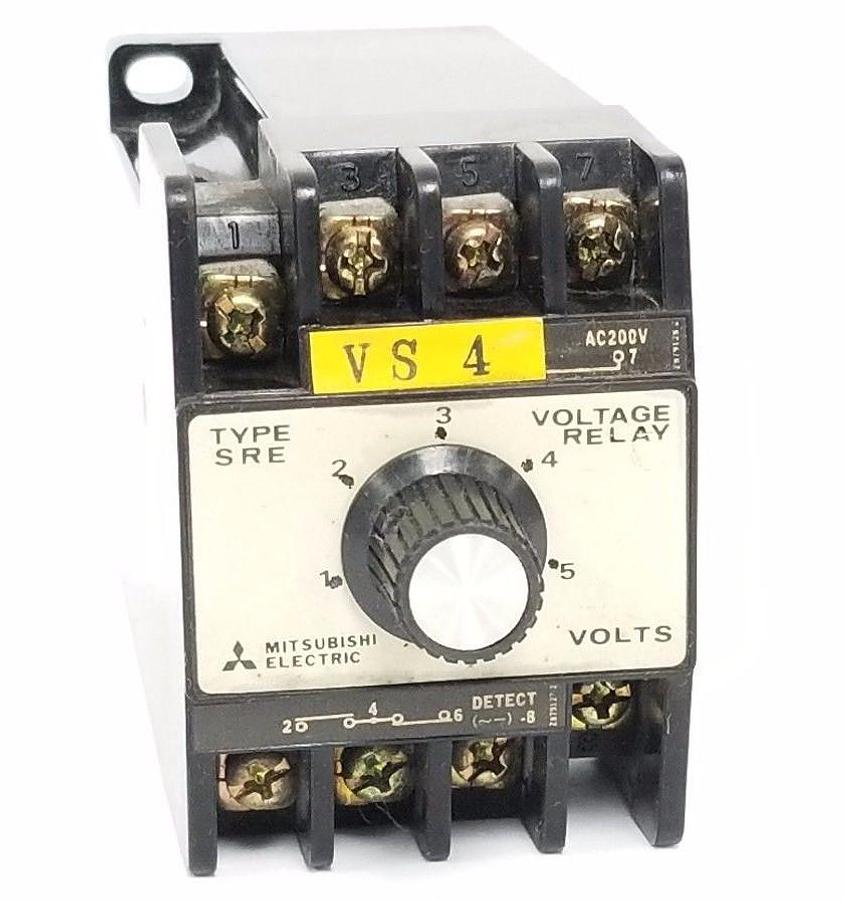 Used MITSUBISHI ELECTRIC SRE-AA VOLTAGE RELAY SREAA