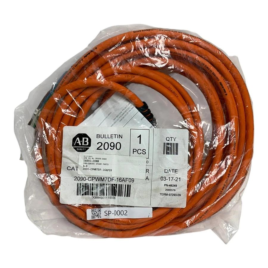 Used New Sealed Allen-Bradley 2090-CPWM7DF-16AF09 Kinetix Power Cable 16AWG 9m