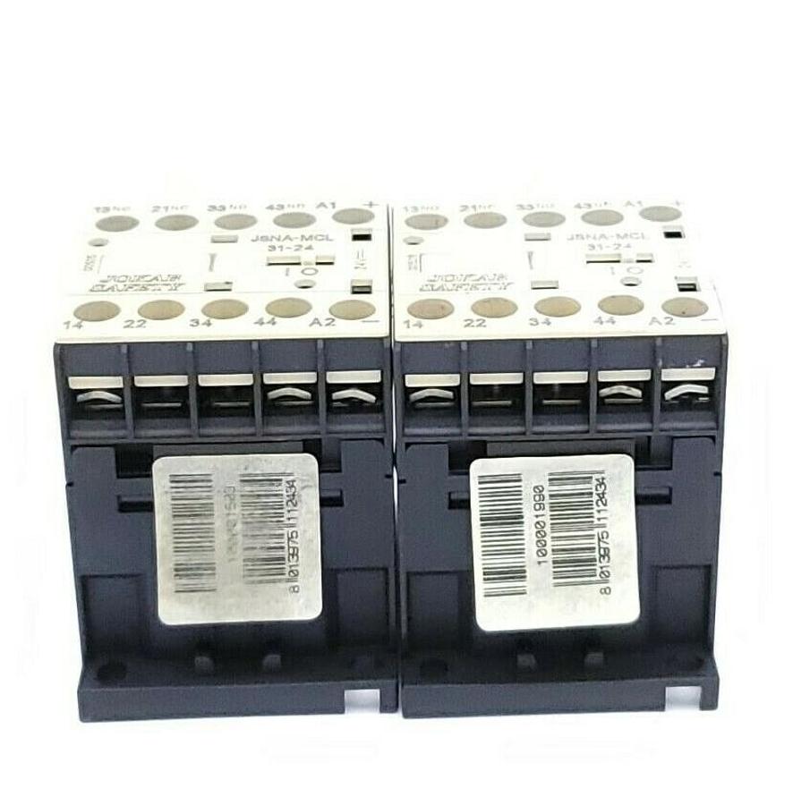 Used LOT OF 2 JOKAB SAFETY JSNA-MCL31-24 CONTACTORS 10 AMP 690 VAC 24 VDC