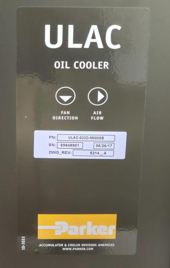 Used Parker ULAC-033D Air Oil Cooler w/AC Motor ULAC-033D-M-000-SB | ULAC-033D-M000SB