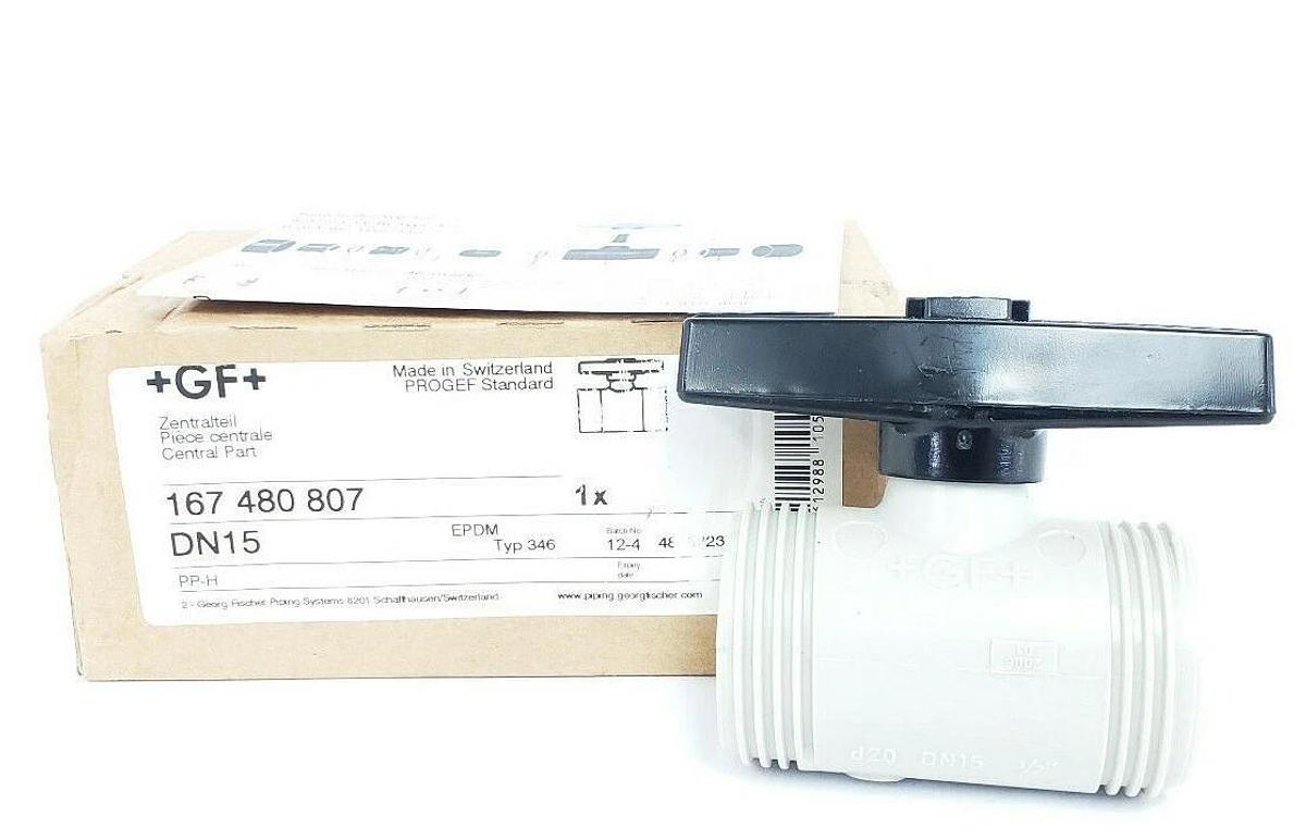 Used NIB GF GEORG FISCHER 167 480 807 PVC BALL VALVE DN15 EPDM TYPE 346 167480807
