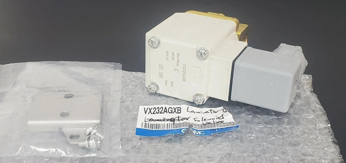 Used NEW SMC VX232AGXB DIRECT OPERATED 2 PORT VALVE (N.C.) DC24V 10.5W, 1MPa, 5mm