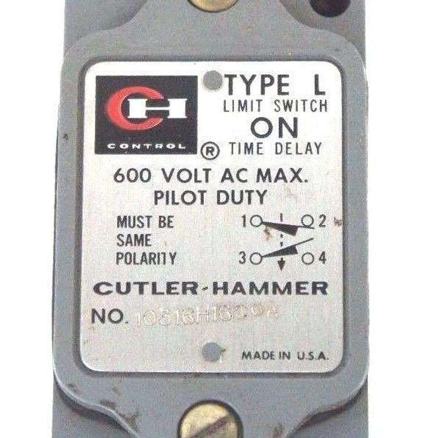 Used CUTLER-HAMMER 10316H1600A LIMIT SWITCH ONLY TYPE L, 600V
