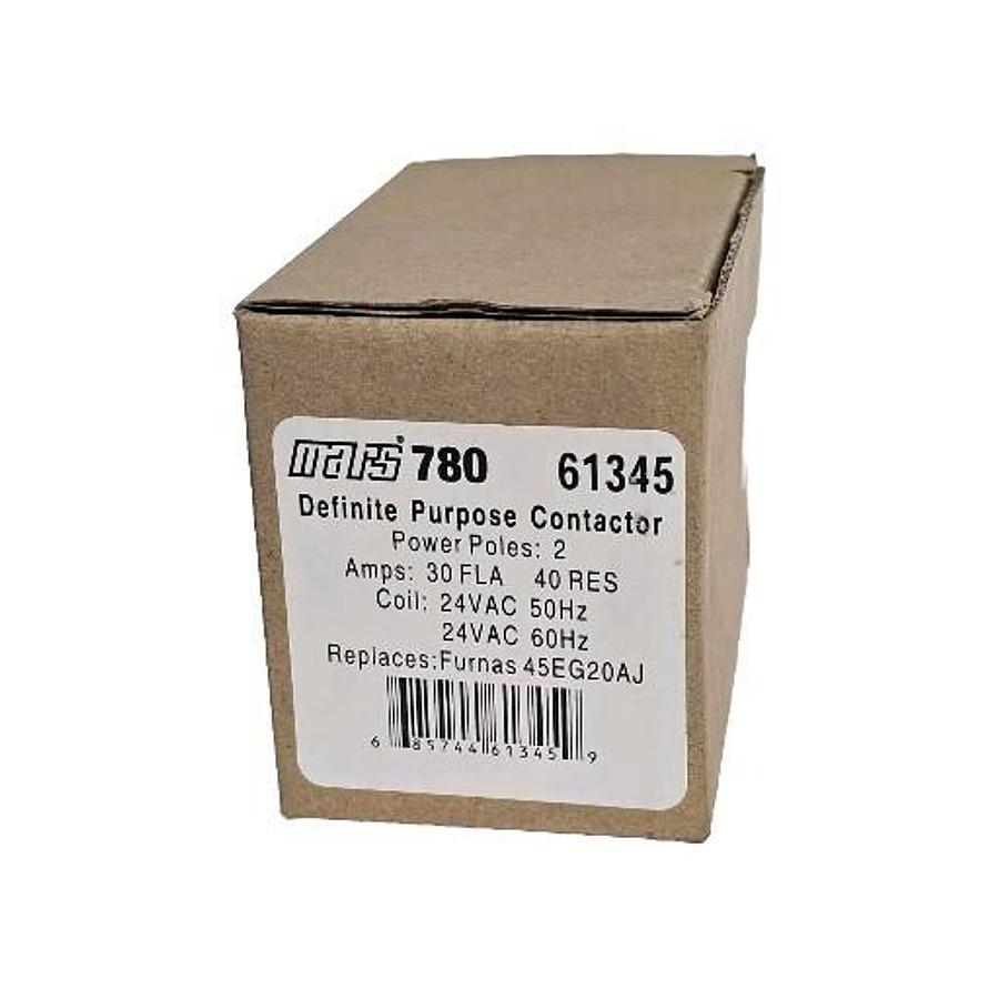Used NIB MARS 780 DEFINITE PURPOSE CONTACTOR 61345 2-POLE