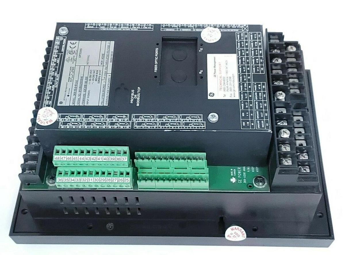 Used GENERAL ELECTRIC 369-HI-0-M-0-0 369 MOTOR PROTECTION RELAY 369HI0M00 (FOR PARTS)
