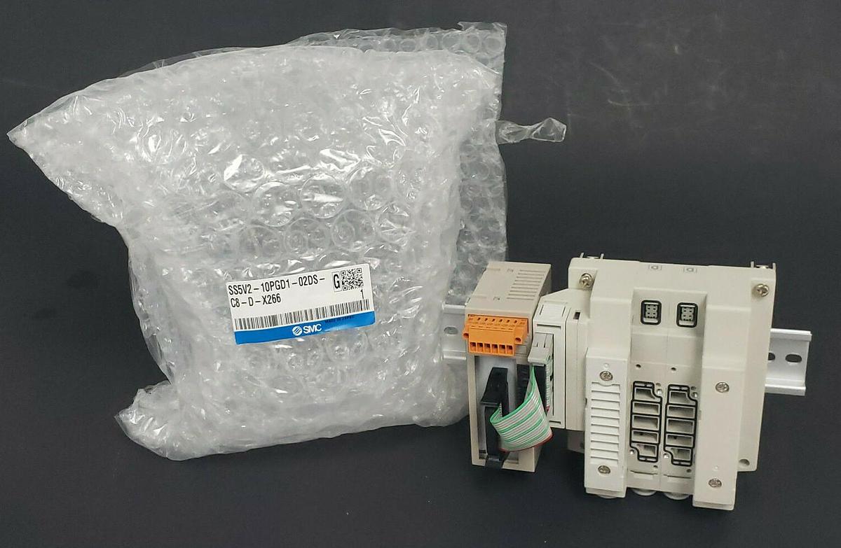 NEW SMC SS5V2-10PGD1-02DS-C8-D-X266 PLUG IN MANIFOLD SRT2-VOD16ML-1