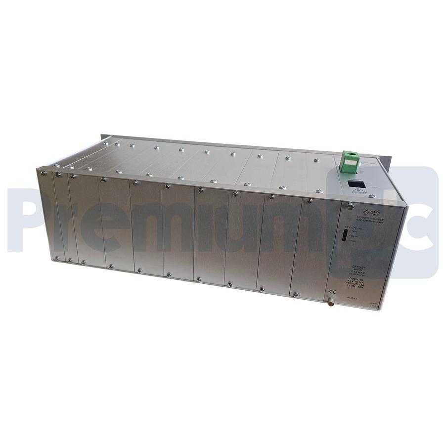 Used DELTA TAU ACC-R3 UMAC UNIT 18-SLOT RACK/BACKPLANE w/ACC-E1 POWER SUPPLY NSNP