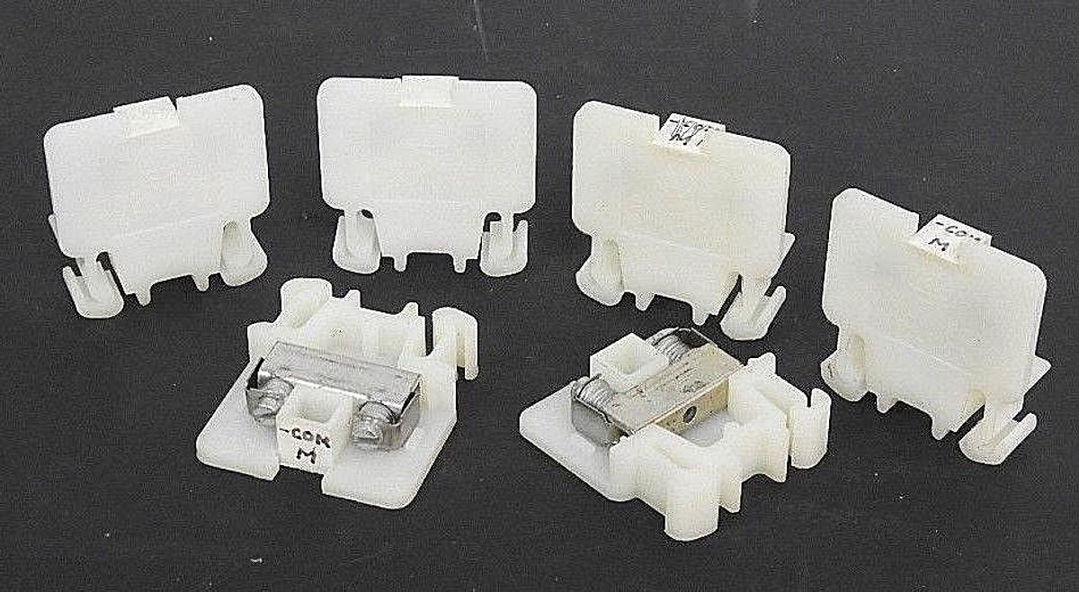 Used LOT OF 6 ALLEN BRADLEY 1492-CA1 TERMINAL BLOCK 22-8AWG W/PRESSURE PLATE