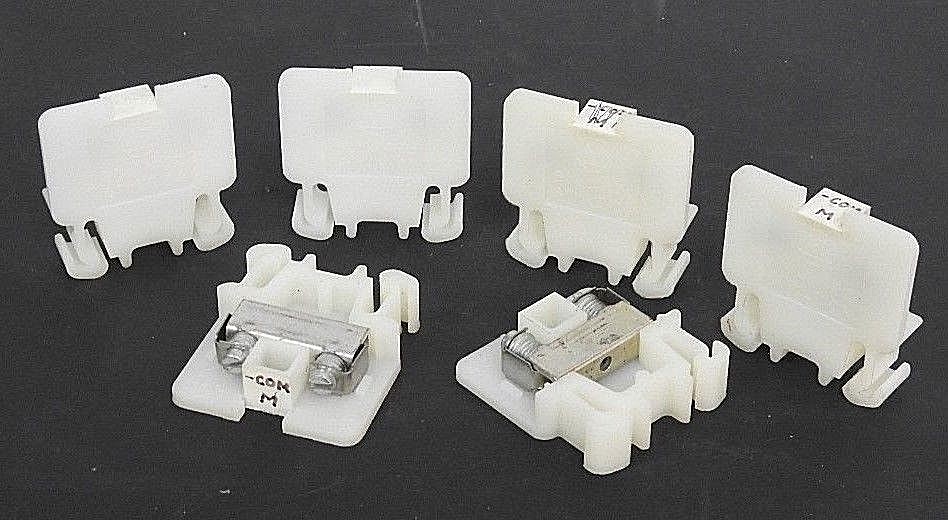 Used LOT OF 6 ALLEN BRADLEY 1492-CA1 TERMINAL BLOCK 22-8AWG W/PRESSURE PLATE