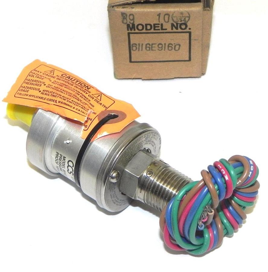 Used NIB CUSTOM CONTROLS SENSORS 611GE9160 DUAL-SNAP PRESSURE/TEMPERATURE - SWITCH