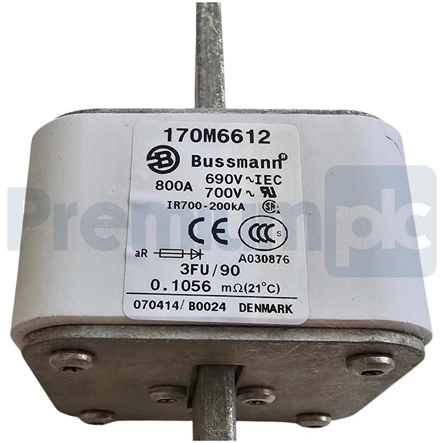 Eaton Bussmann 170M6612 High Speed Square Body Fuse Link 800A 690V 3FU/90 NSMP