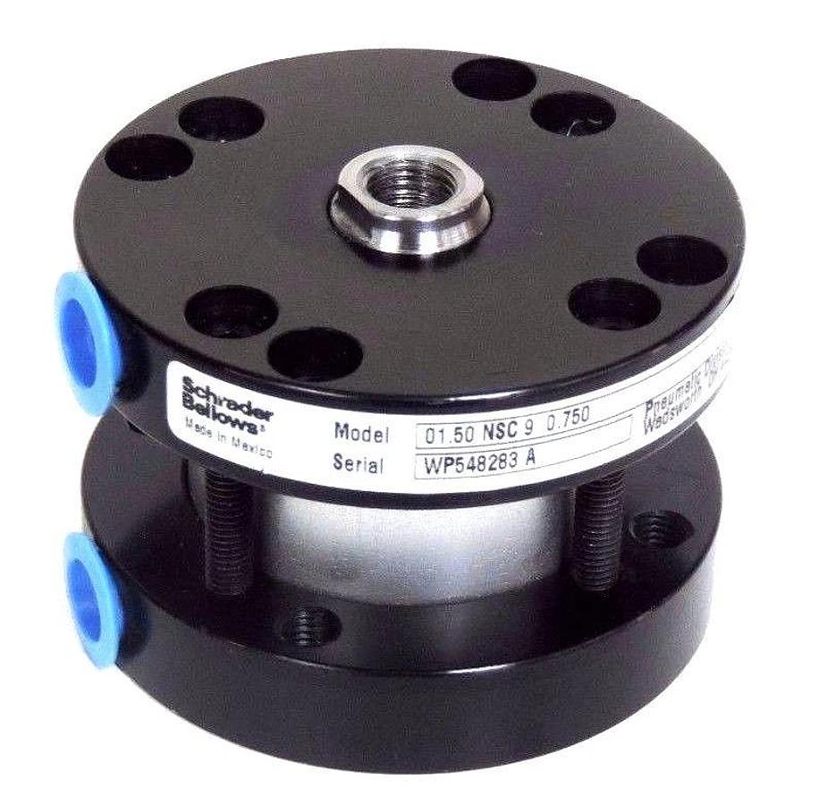 NEW SCHRADER BELLOWS 01.50 NSC 9 0.750 PNEUMATIC CYLINDER 250PSI, 0150NSC90750
